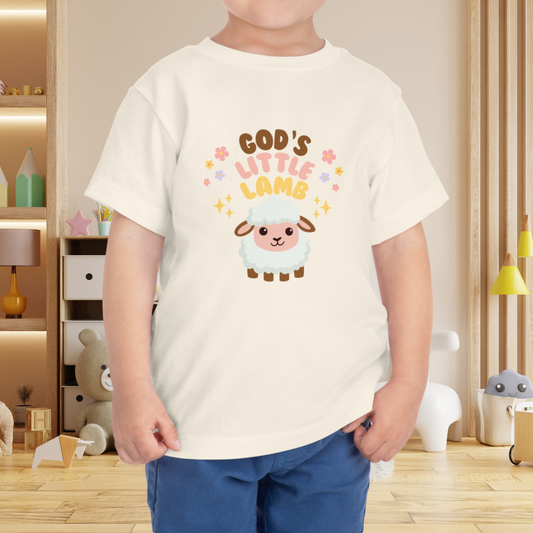 God's Little Lamb Pink Toddler T-Shirt