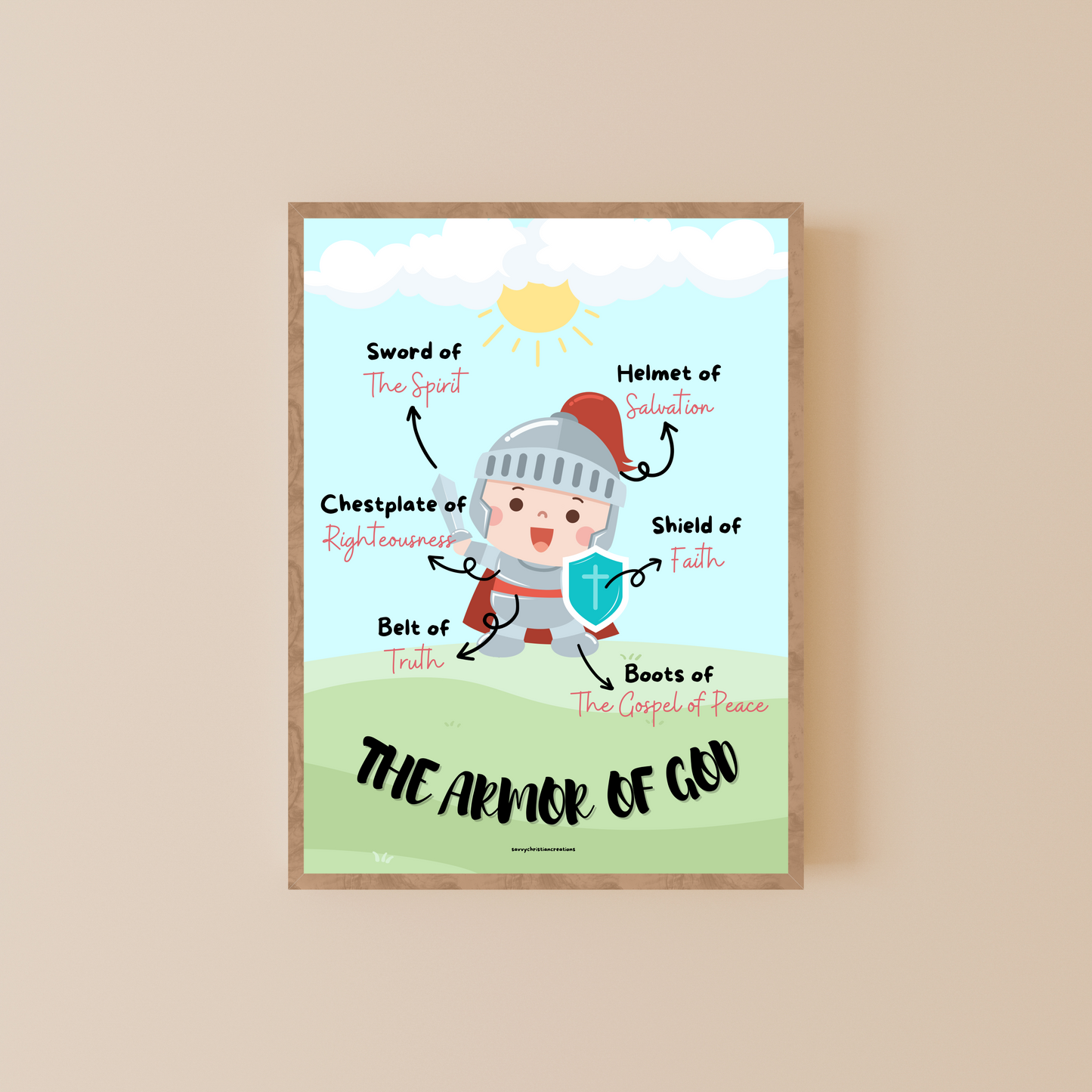 Christian Posters for Kids - 9-Piece Faith-Based Learning Bundle