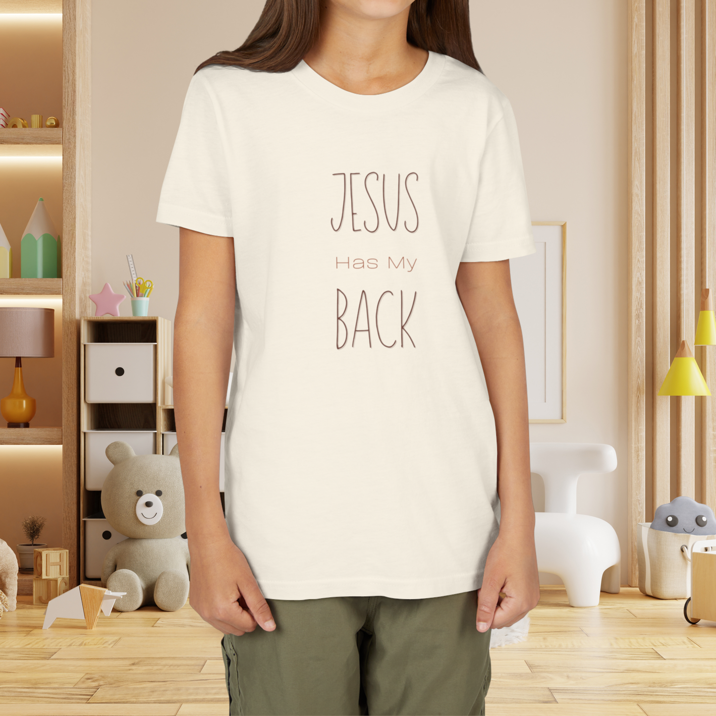 Jesus Has My Back Youth T-shirt