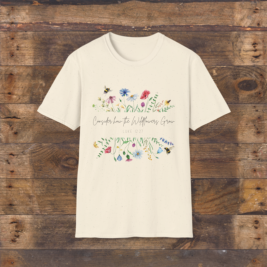 Wildflowers Bible Verse T-Shirt