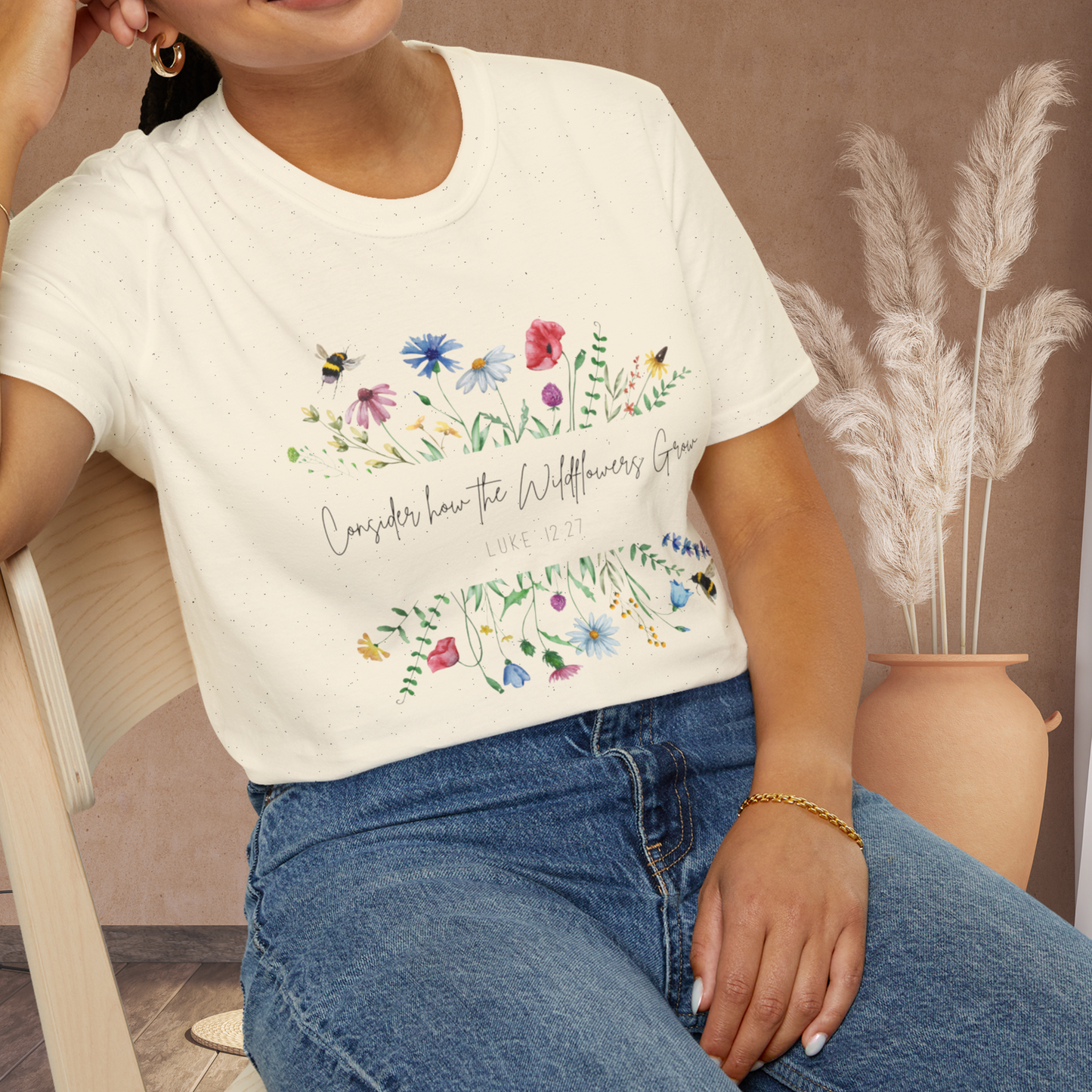 Wildflowers Bible Verse T-Shirt