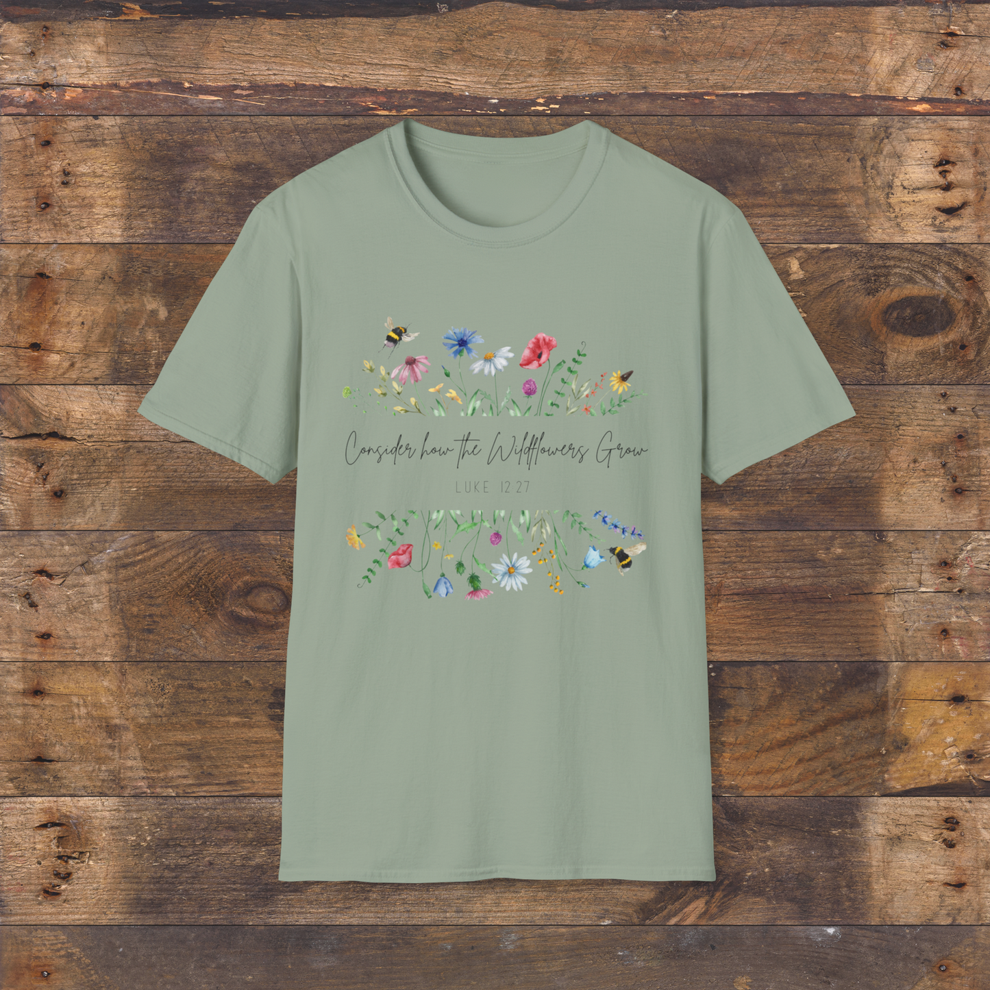 Wildflowers Bible Verse T-Shirt