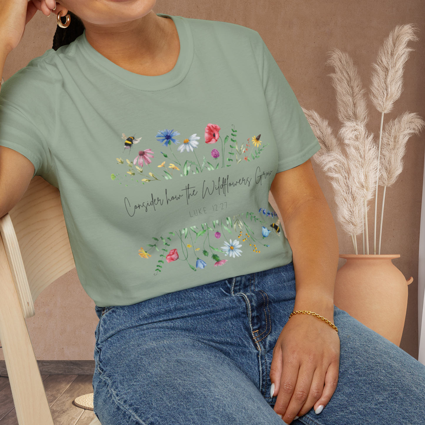 Wildflowers Bible Verse T-Shirt