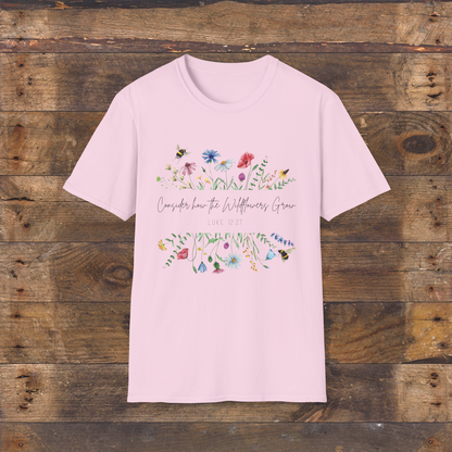 Wildflowers Bible Verse T-Shirt