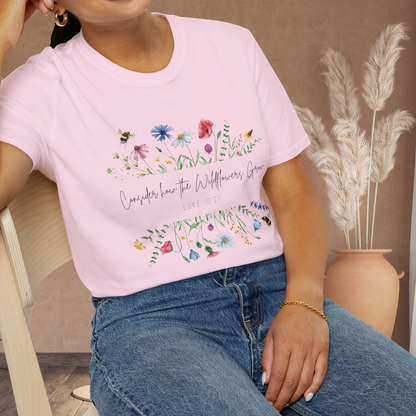 Wildflowers Bible Verse T-Shirt