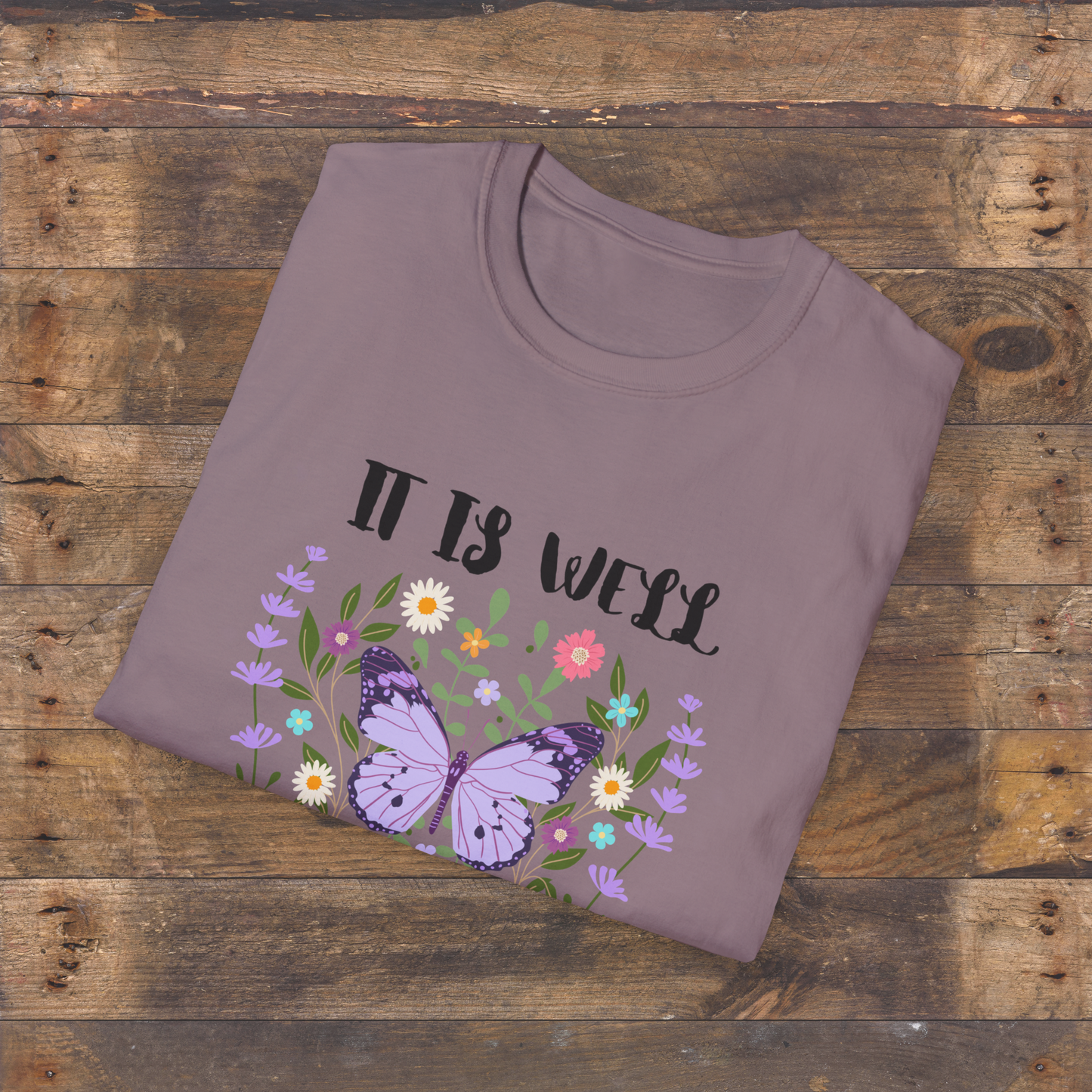 Spring Butterfly "It Is Well With My Soul" T-shirt