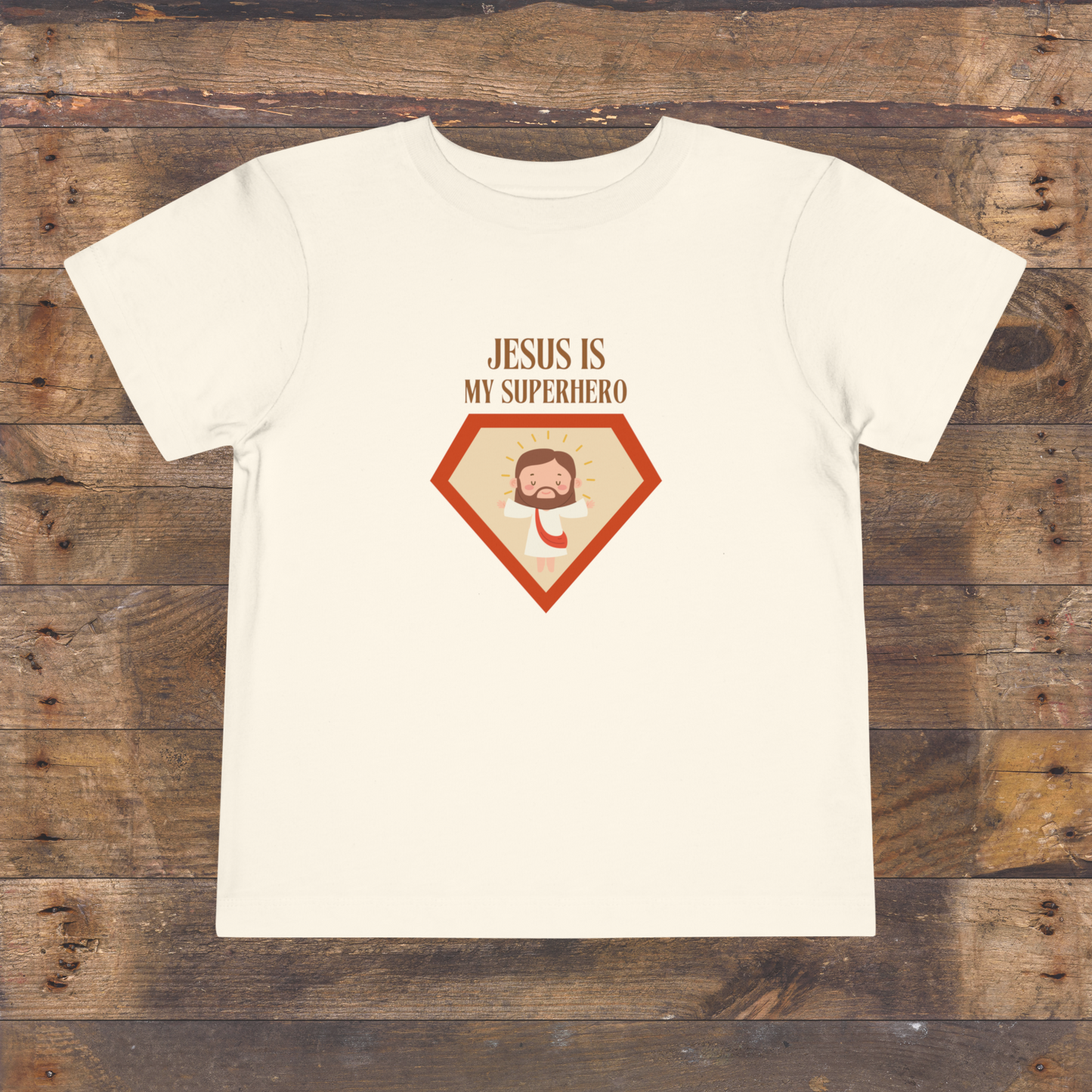 Jesus Is My Superhero Toddler T-Shirt