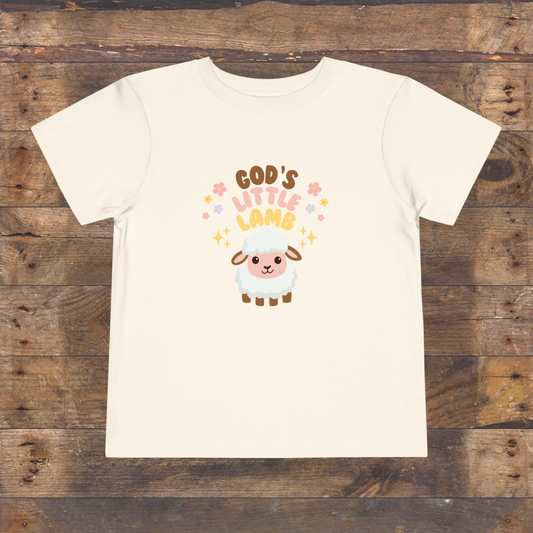 God's Little Lamb Pink Toddler T-Shirt
