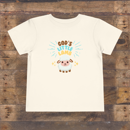 God's Little Lamb Blue Toddler T-Shirt